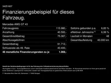 MERCEDES-BENZ GT 43 AMG Premium  Panorama Head-Up Perf-Sitze