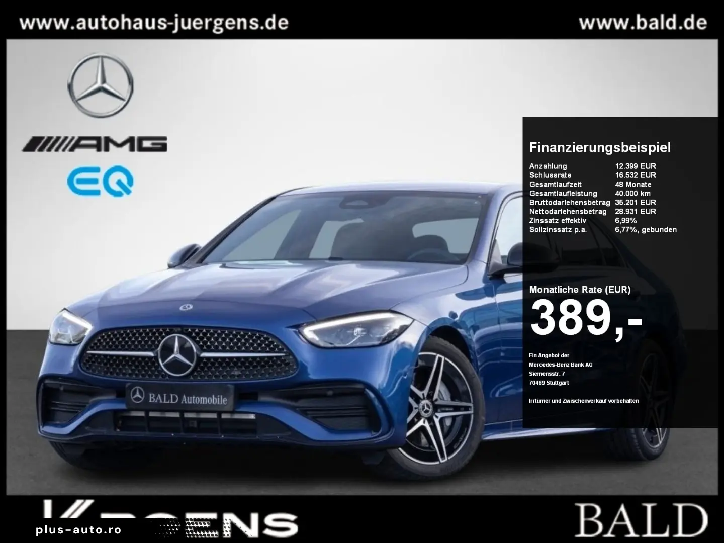 MERCEDES-BENZ C 200 AMG-Sport Night 360 Memo Distr Totw Ambi