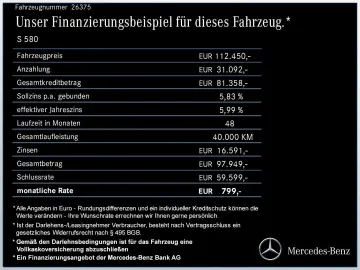 MERCEDES-BENZ S 580 4M lang AMG Burmester3D Pano Airmatic 20