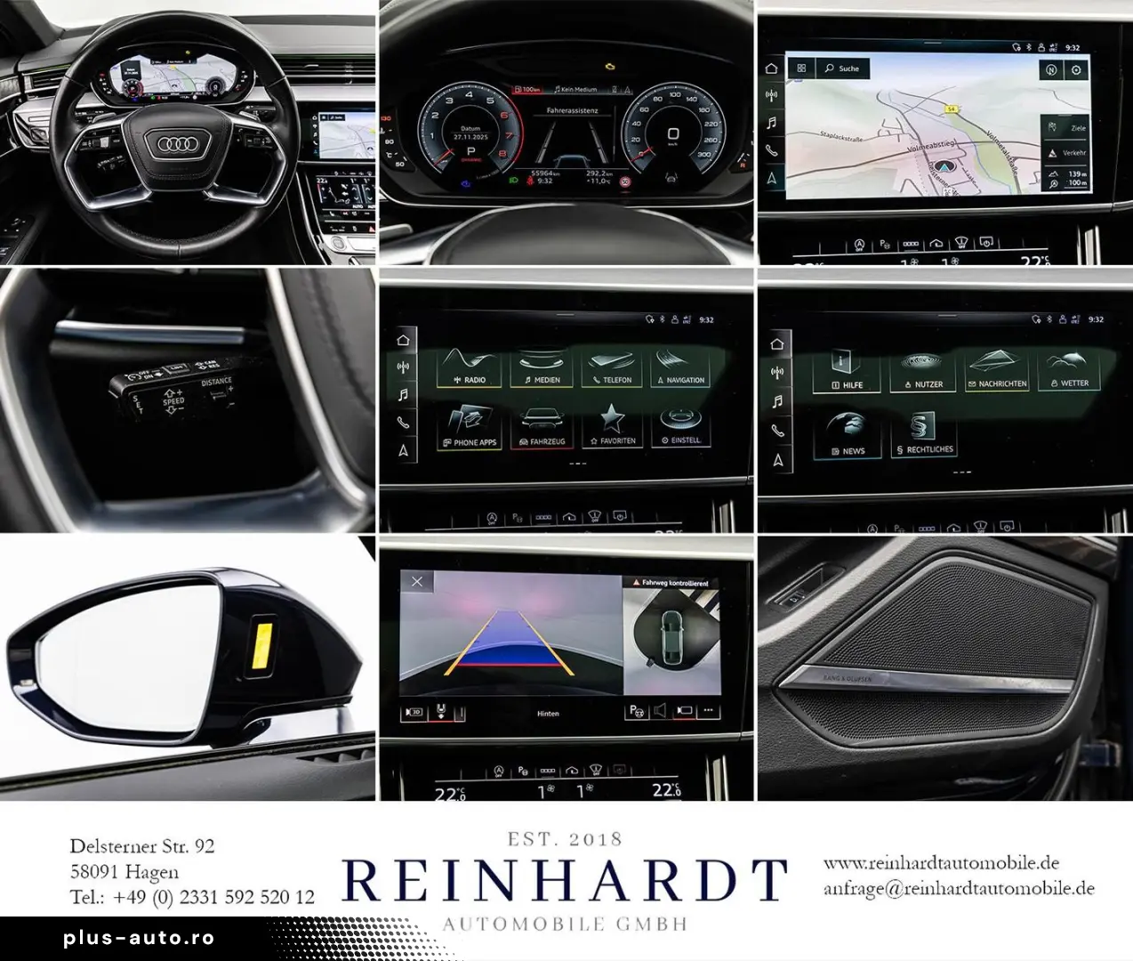 AUDI A8 55TFSi S LINE BLACK ACC HuD PANO 360 OLED B&O