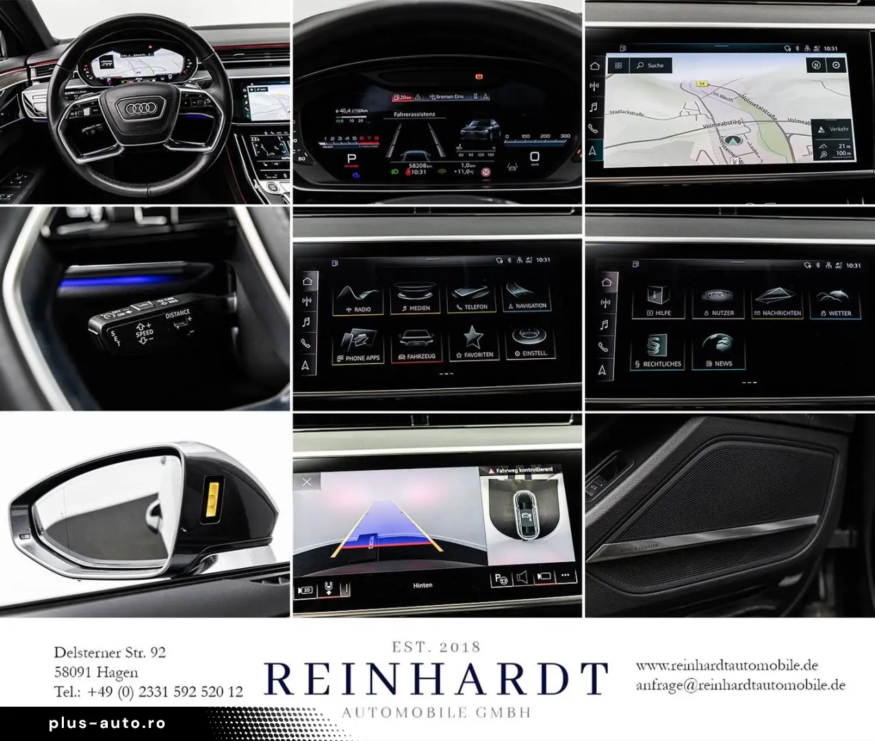 AUDI A8 55TFSi S LINE BLACK MATRIX ACC HuD PANO 360