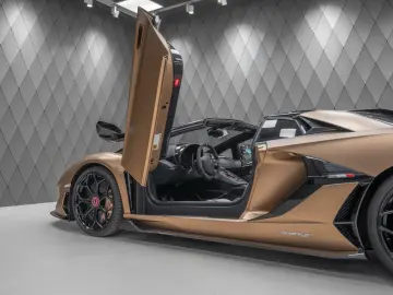LAMBORGHINI Aventador SVJ Roadster MATT GOLD CARBON WARRANTY