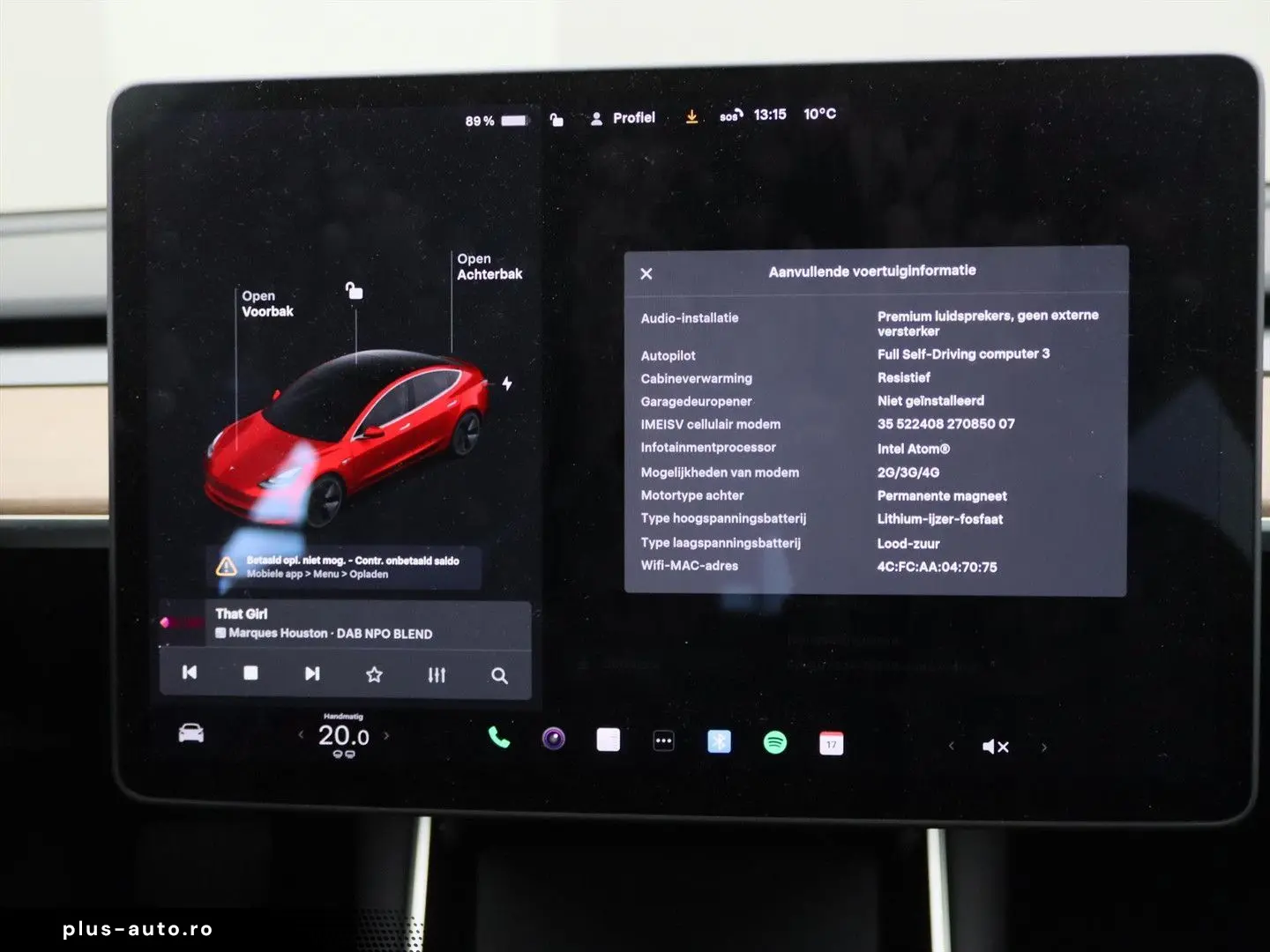TESLA Model 3 Standard RWD Plus 93% SoH [ LFP-ACCU AUT