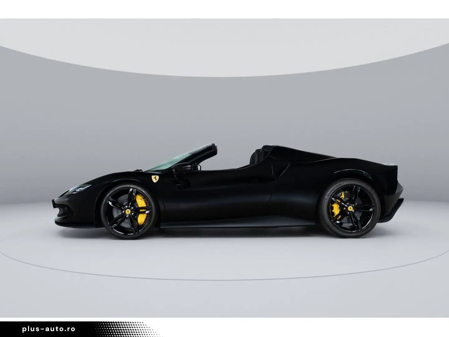 FERRARI 296 GTS  All Black-Giallo Details LEDs LIFT