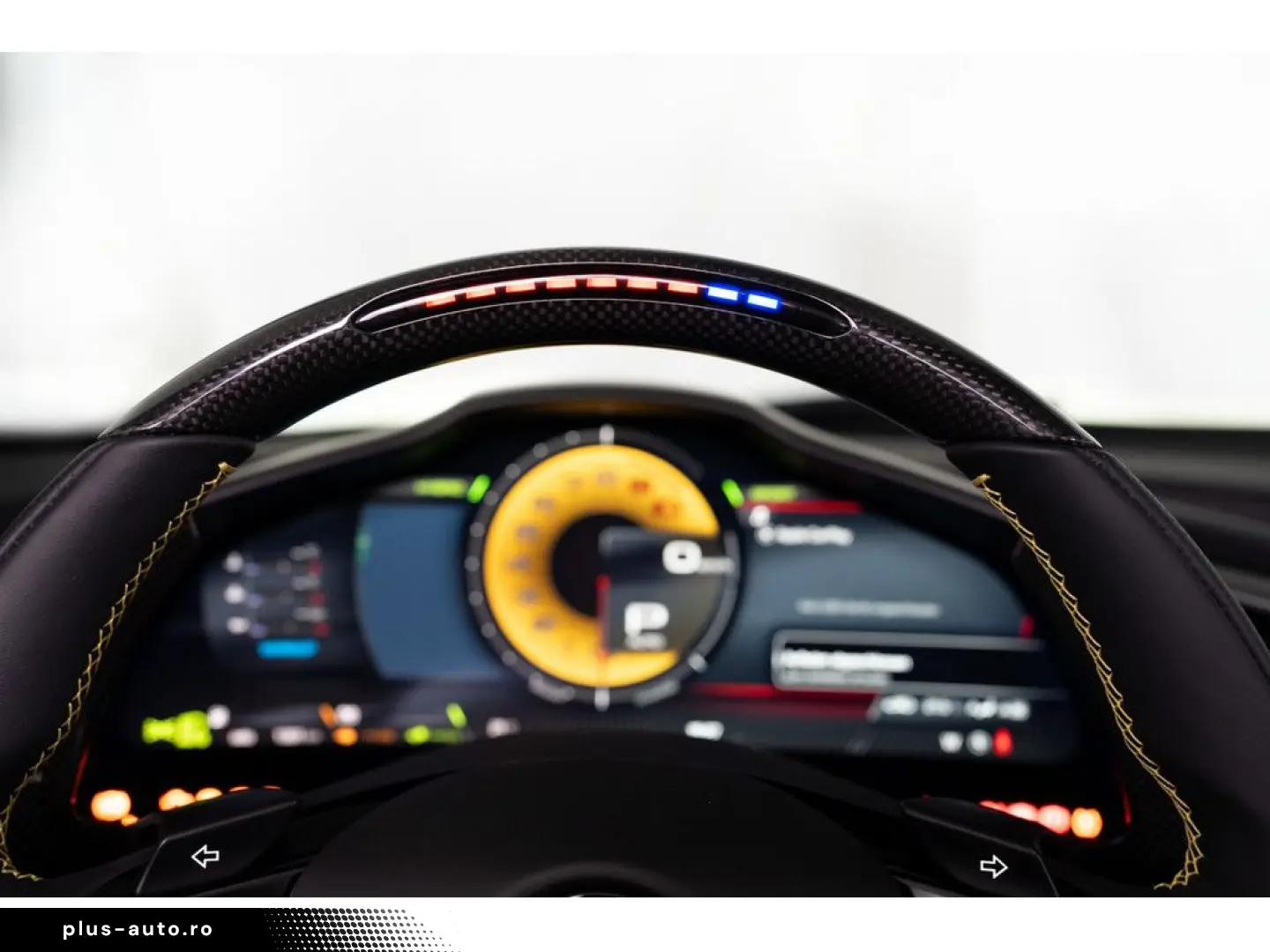 FERRARI 296 GTS  All Black-Giallo Details LEDs LIFT