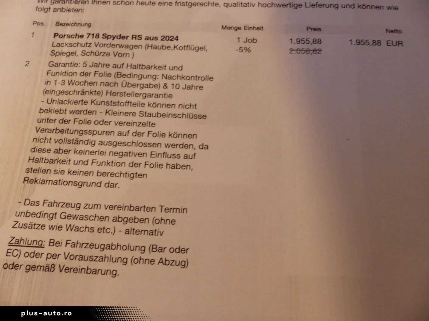 PORSCHE 718 Boxster Spyder RS  Weissach