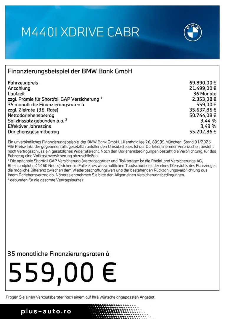 BMW M440i xDrive Cabrio HK HiFi DAB LED Komfortzg.