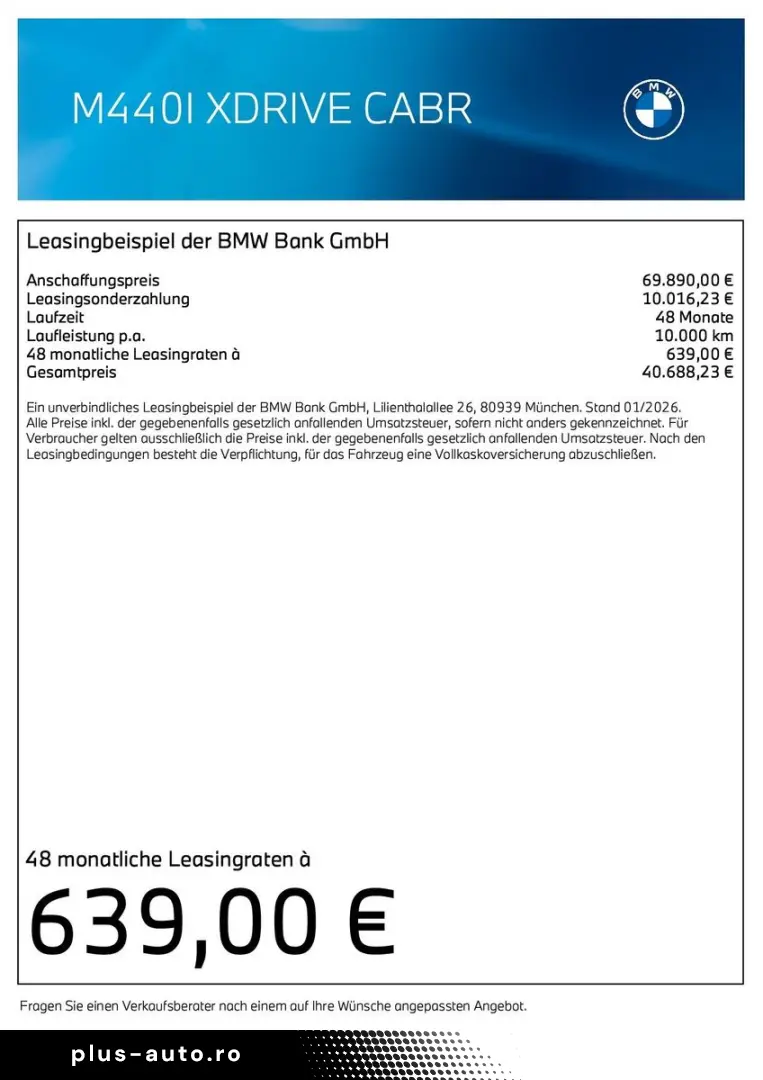 BMW M440i xDrive Cabrio HK HiFi DAB LED Komfortzg.