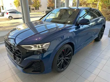 Audi Q8 50TDI Facelift MY26 blau-sw SLine Mtx Pan 23