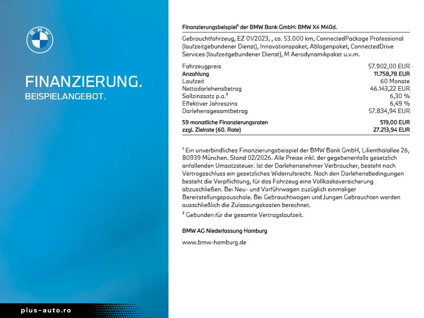 BMW X4 M40d Standheizung Driv.Assist.Prof Harman K
