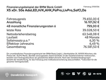 BMW X5 xDr. 50e AdaLED H K AHK PaPro LivPro SofCl Da