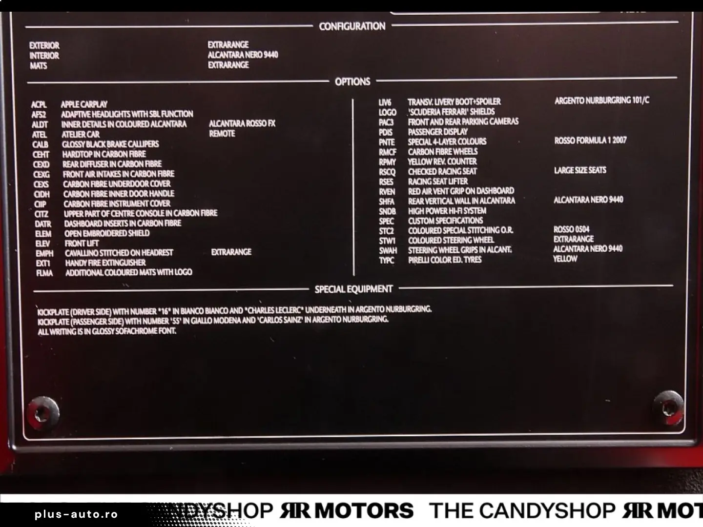 FERRARI 812 Competizione Aperta  1_owner perfect_Spec