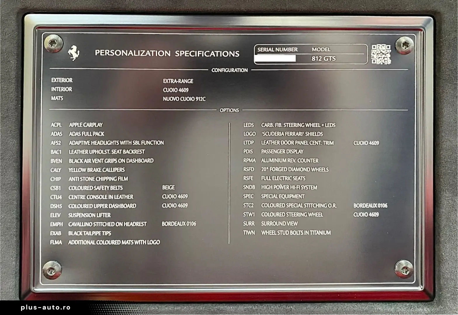 FERRARI 812 GTS ADAS PassengerD. JBL Carbon