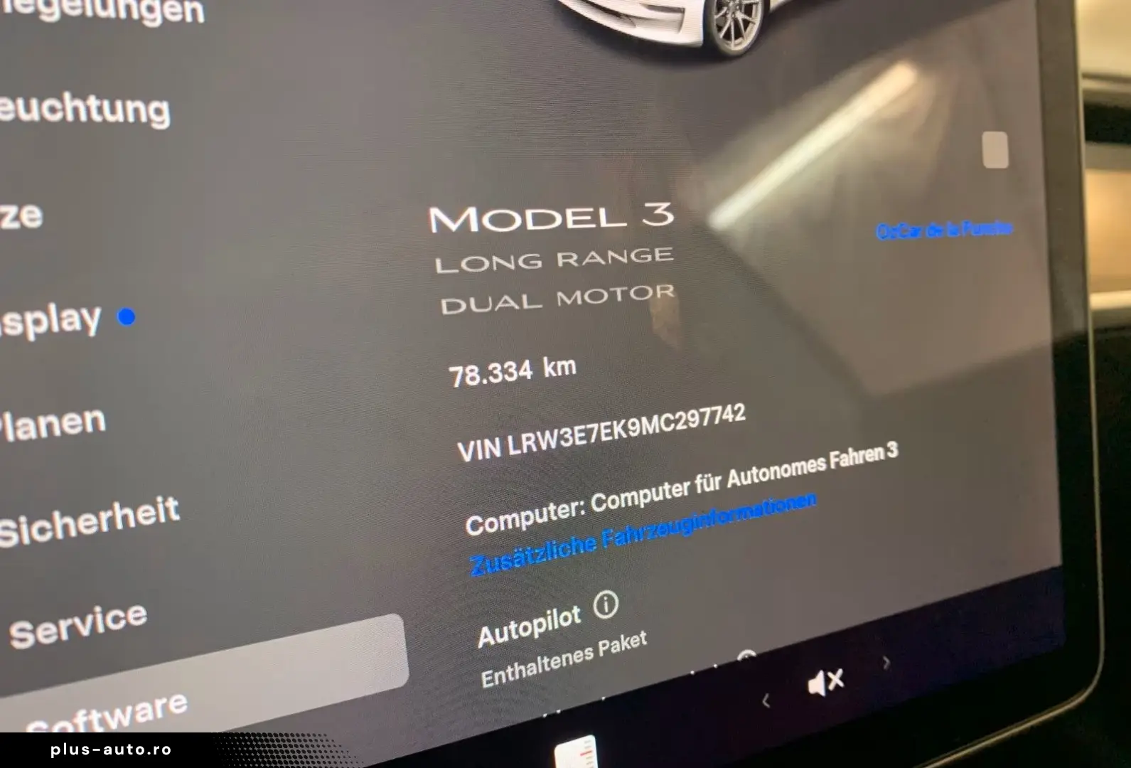 TESLA Model 3 Dual AWD Wärmepumpe Autopilot 3 Kam Pano