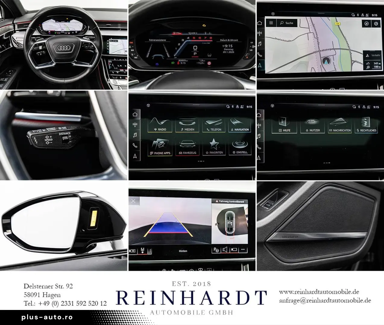 AUDI A8 55TFSi S LINE BLACK MATRIX ACC HuD PANO 360