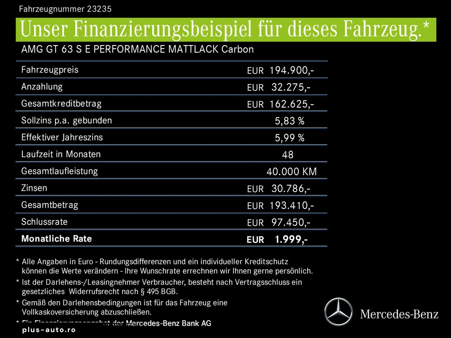 MERCEDES-BENZ AMG GT 63 S E PERFORMANCE MATTLACK Carbon AERO