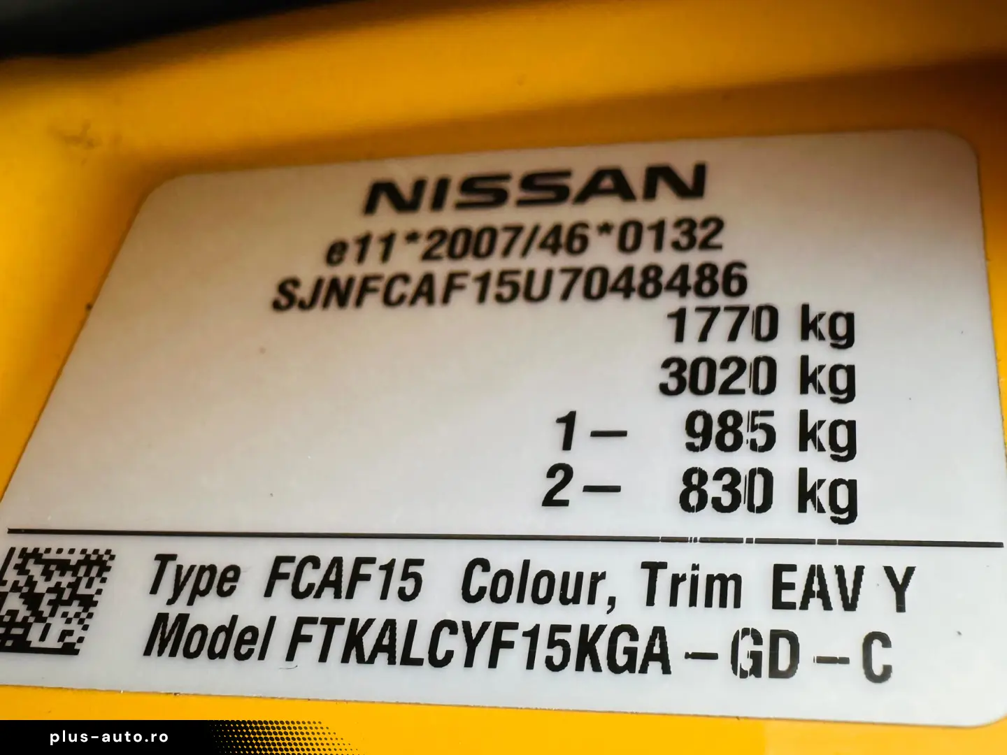 NISSAN JUKE  FAB 10.2014  1.5 Diesel 110 CP  EURO 5