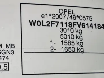 OPEL VIVARO   Fab.- 01-2015   1.6 DIESEL 120 Cp   EURO 6