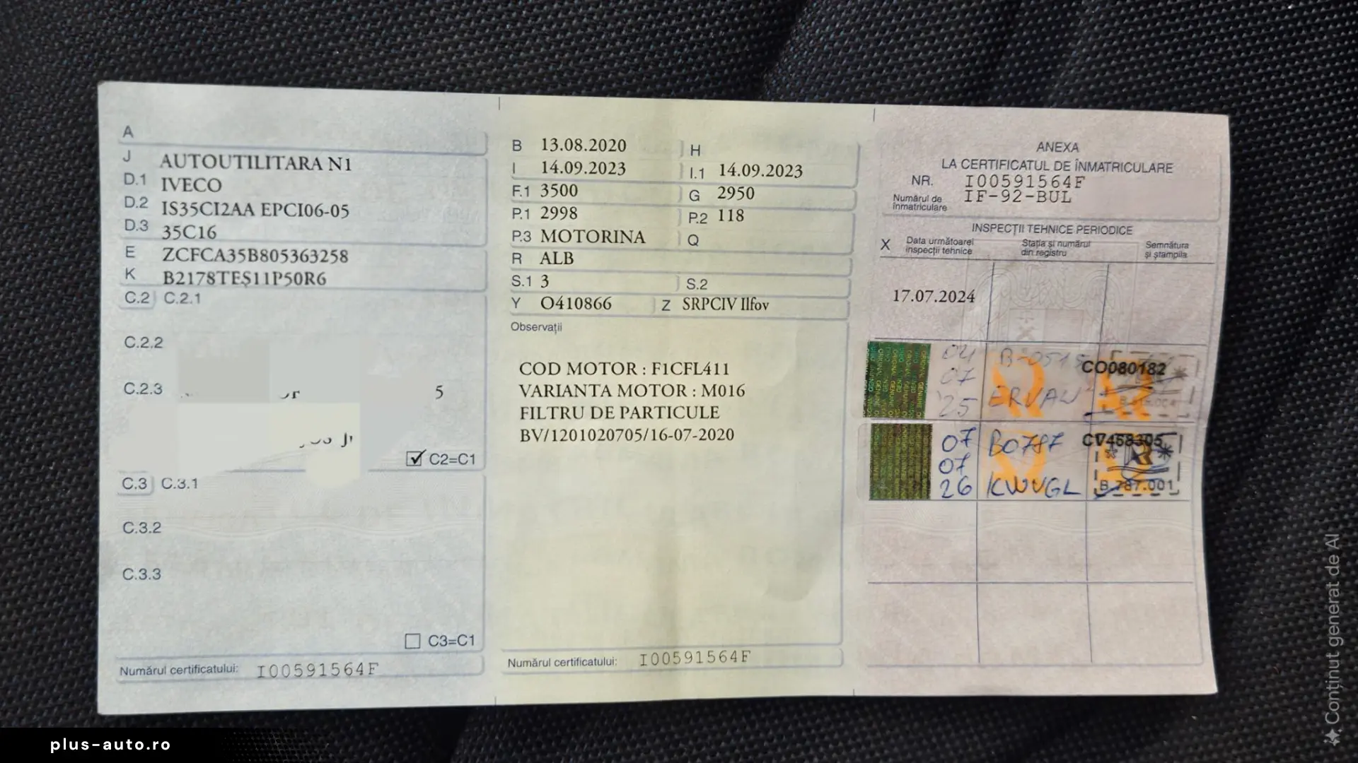 Iveco Daily 35C16 cu box  cash leasing  istoric  garantie