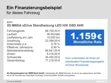 BMW X5 M60i xDrive Standheizung LED H K GSD AHK HUD