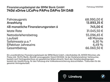 BMW 740d xDrive LiCoPro PAPro DAPro SH DAB Bluetooth