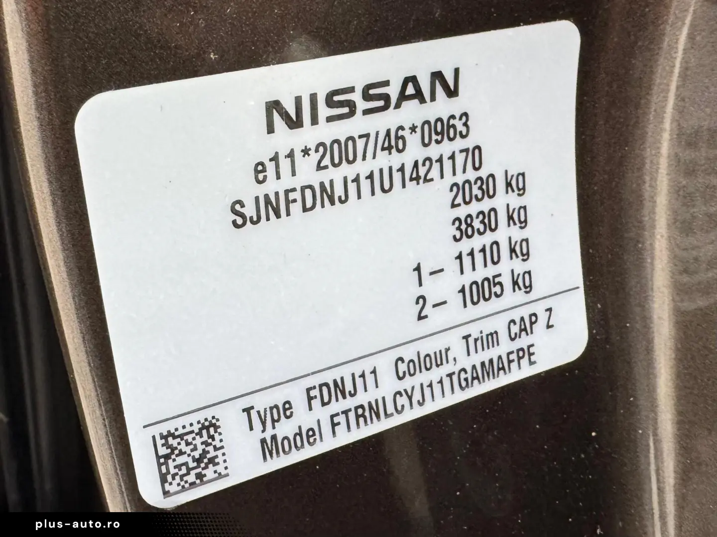 NISSAN QASHQAI 4X4  FAB 06-2015  1.6 dCI 131 CP  EURO 6