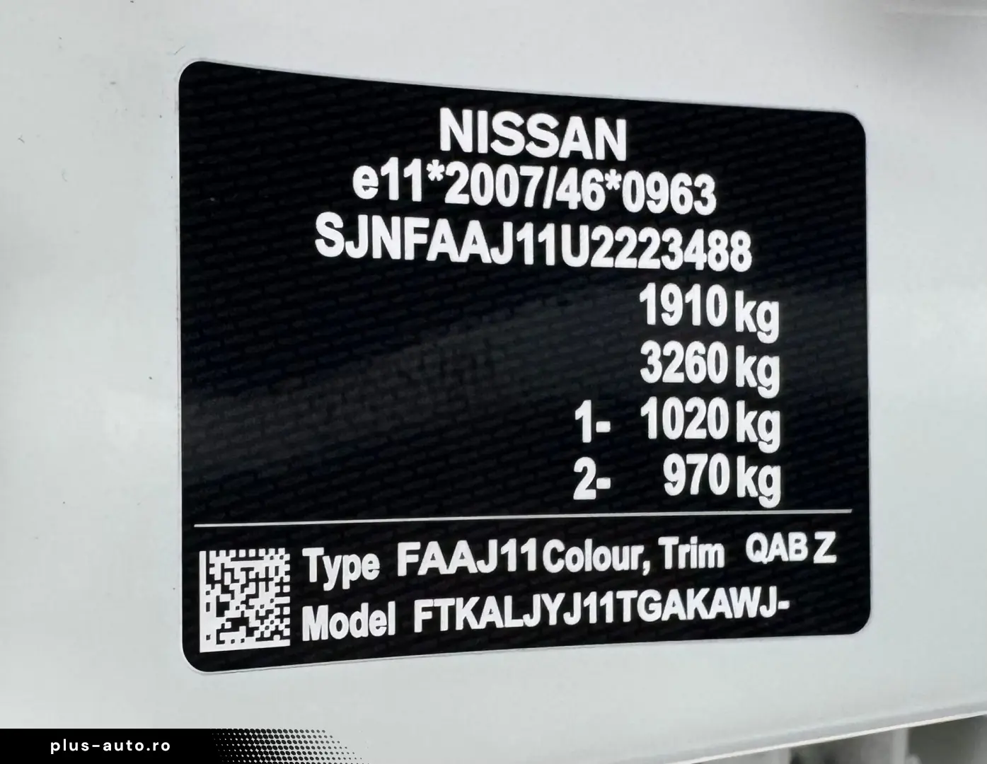 NISSAN QASHQAI  FAB 03-2018   1.5 dCI 110 CP  EURO 6