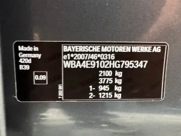 BMW 420d Gran Coupe Fab.02.2017 2.0 Diesel 190 cp  Euro 6