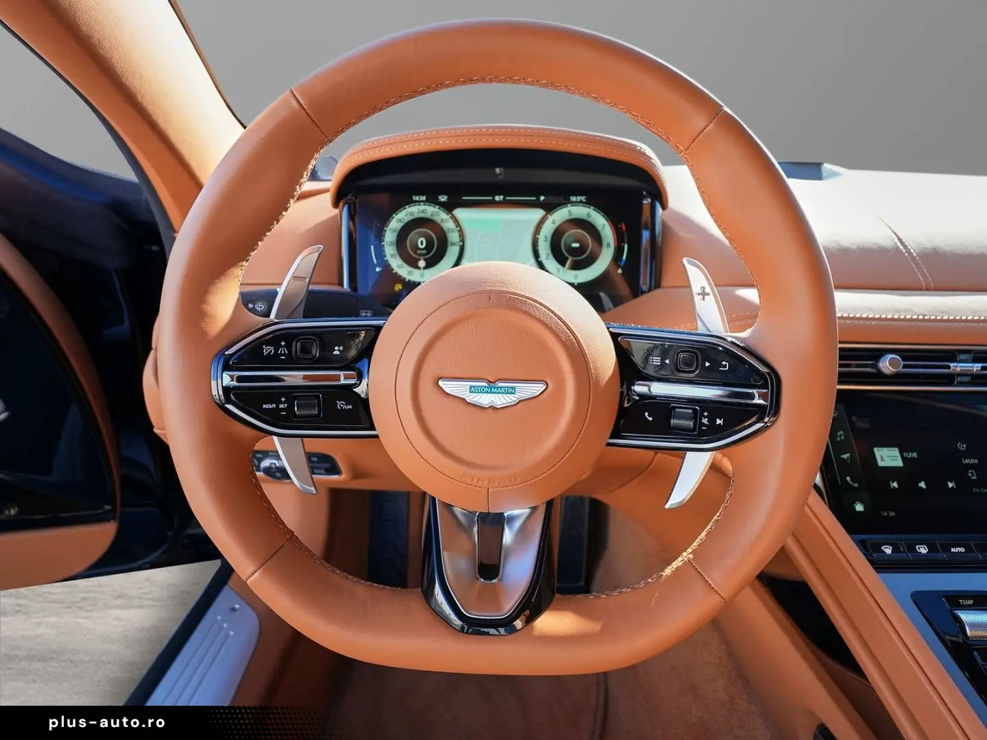 ASTON MARTIN DB12 Ultramarine Black   Oxford Tan