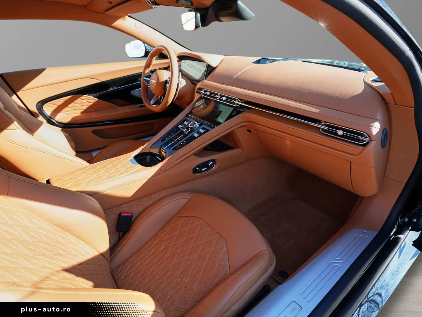 ASTON MARTIN DB12 Ultramarine Black   Oxford Tan