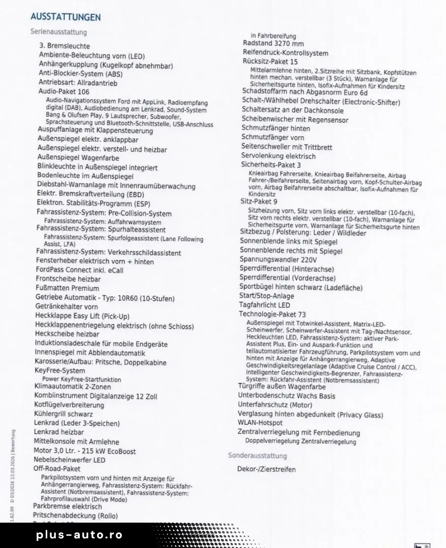 FORD Ranger Raptor mit Off Road Paket