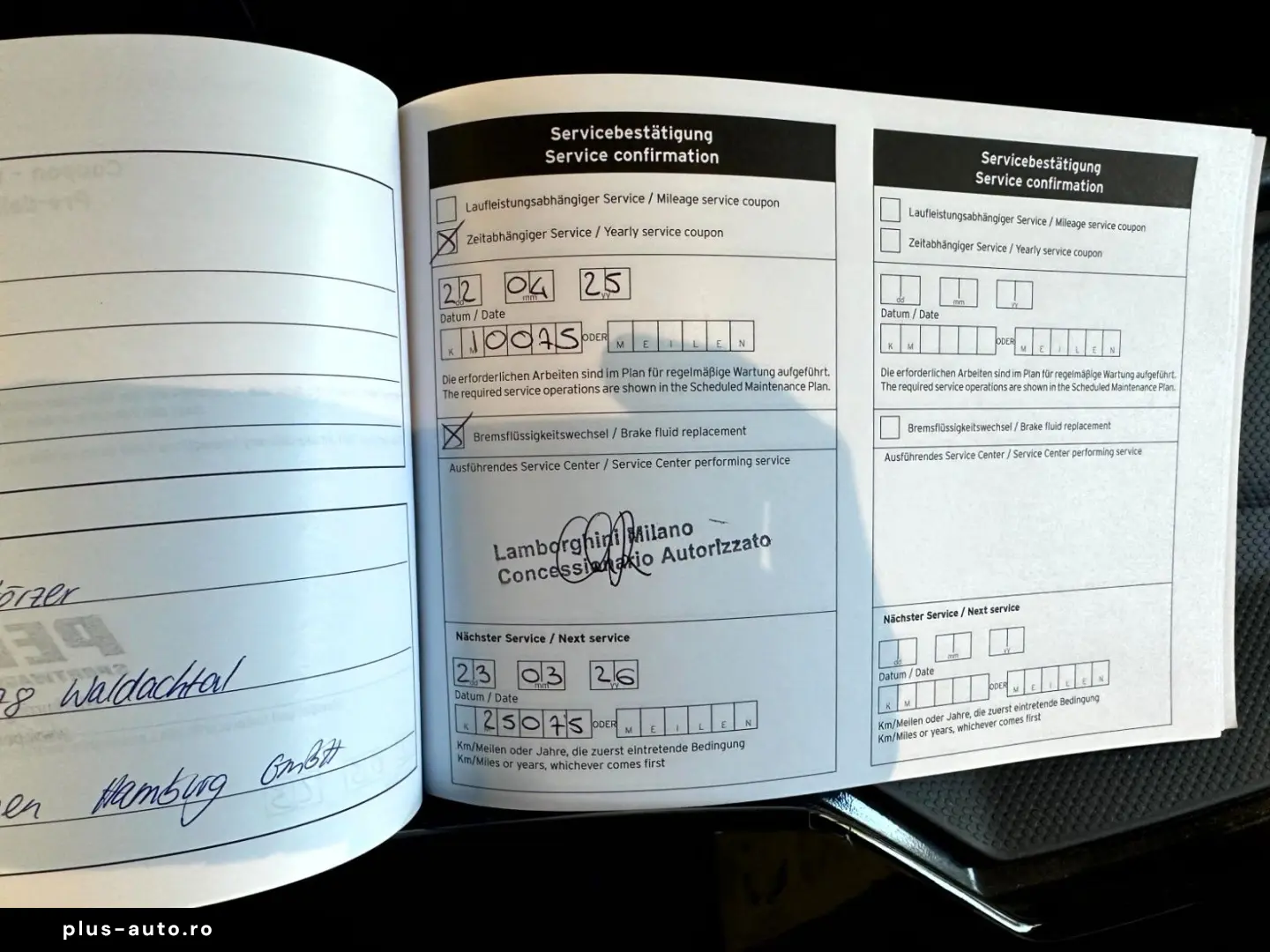 LAMBORGHINI Huracán EVO Spyder Lift Sensonum Wartungspaket