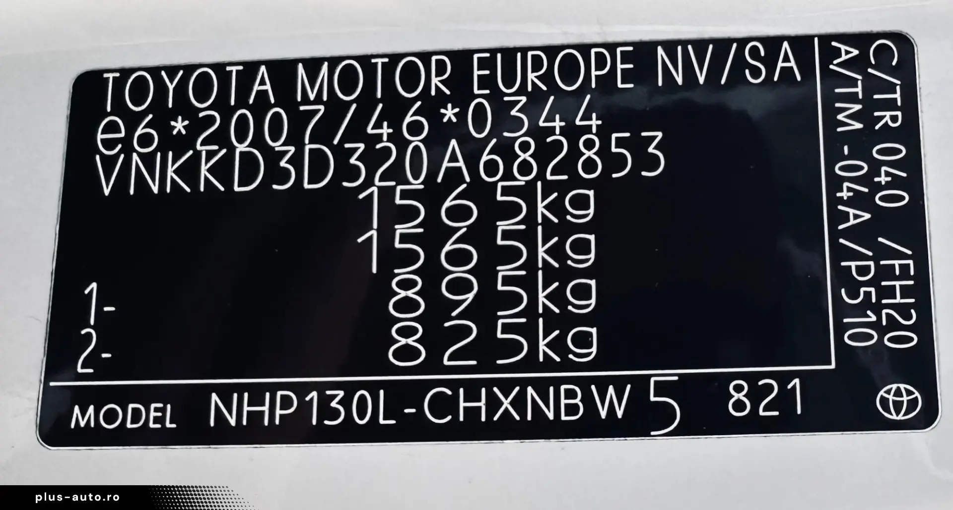 TOYOTA YARIS HYBRID  Fab 04.2020  1.5 HYBRID 100 Cp   Euro 6