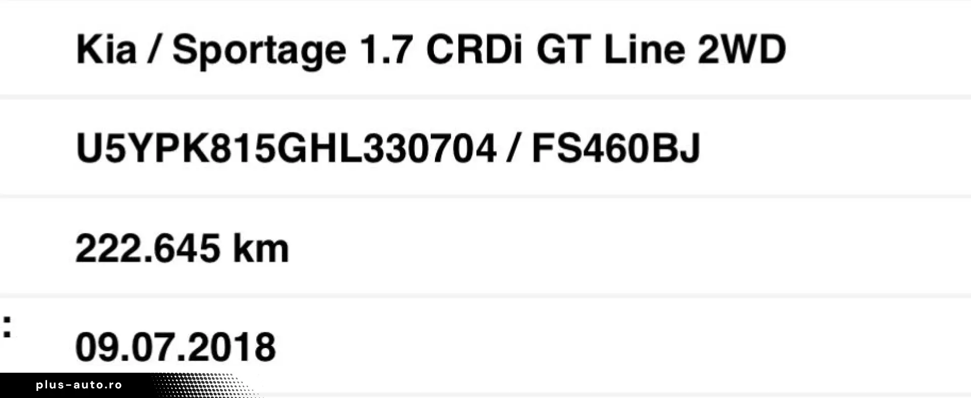 KIA Sportage Diesel 1.7 2018 Automata