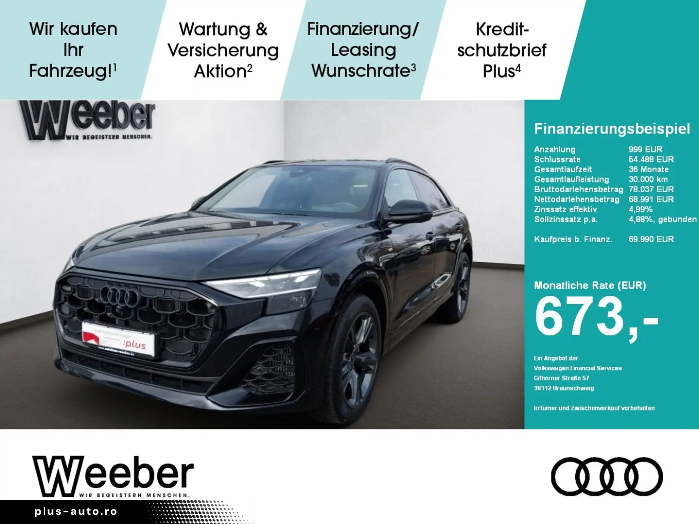 AUDI Q8 s line HUD PANO AHK MATRIX 20LM LEDER RFK 5J