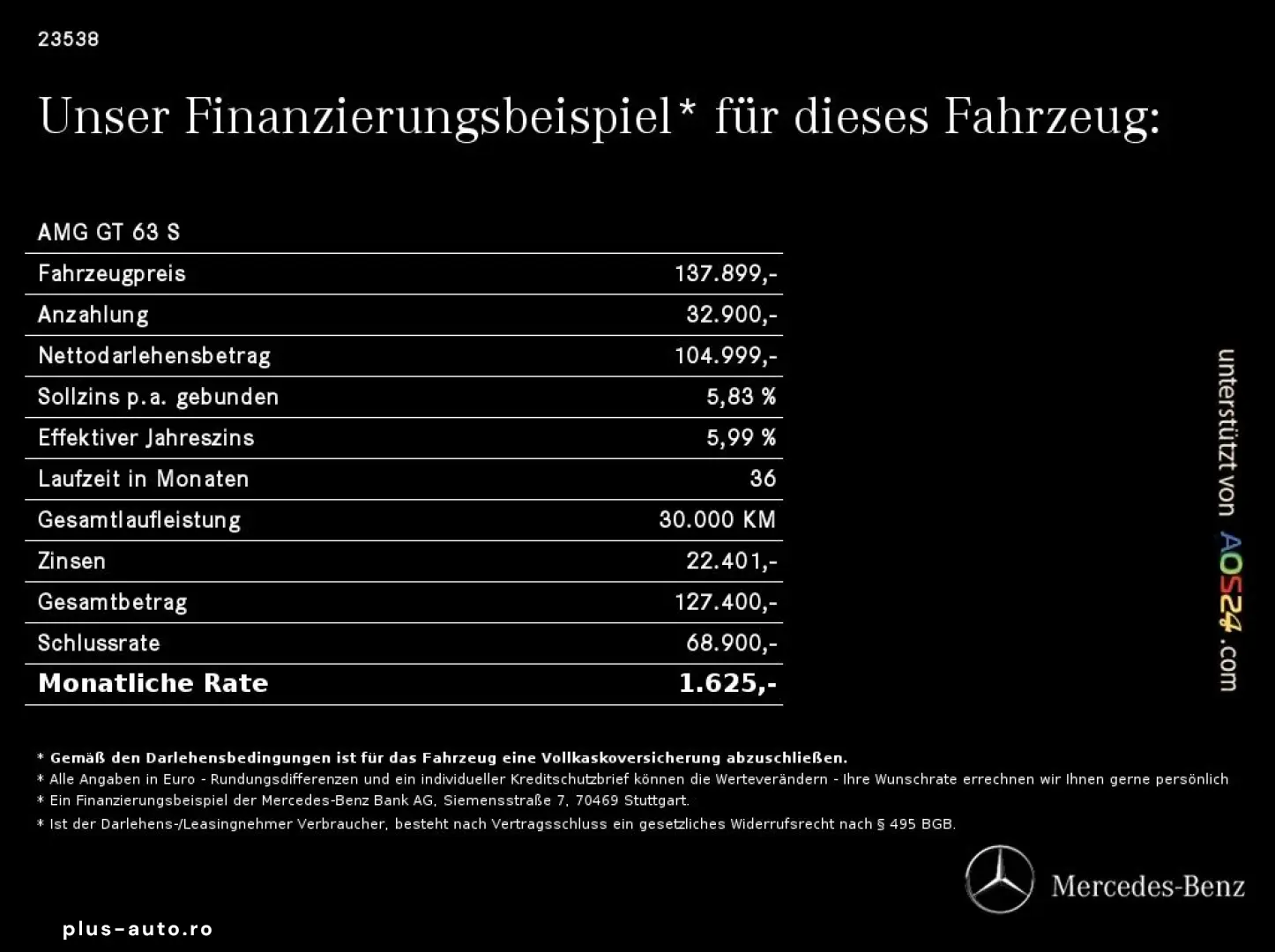 MERCEDES-BENZ AMG GT 63 S 4M  HUD Pano Sitzklima Multikontur
