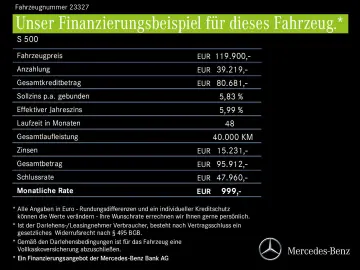 MERCEDES-BENZ S 500 4M AMG Line lang Exklusiv Hinter&hellip;