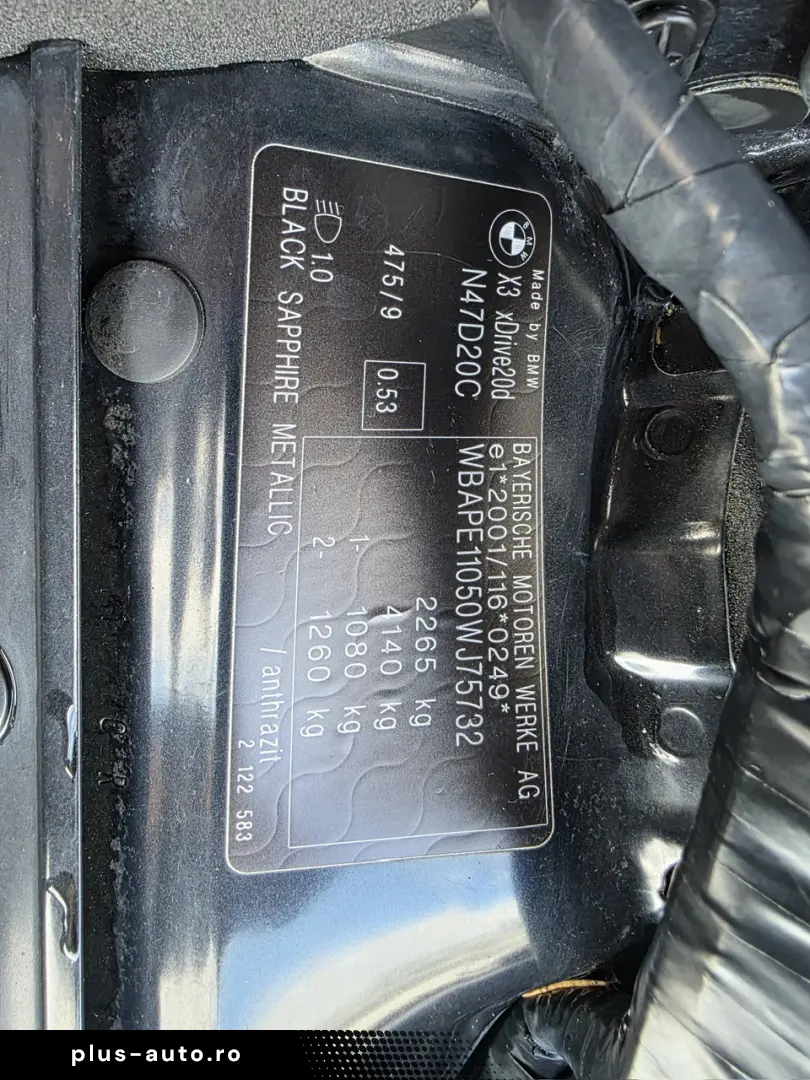 BMW X3 Diesel 2.0 2009 Manuala