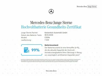 MERCEDES-BENZ E 300 e Limousine  AMG AHK MEMO 360  MBUX