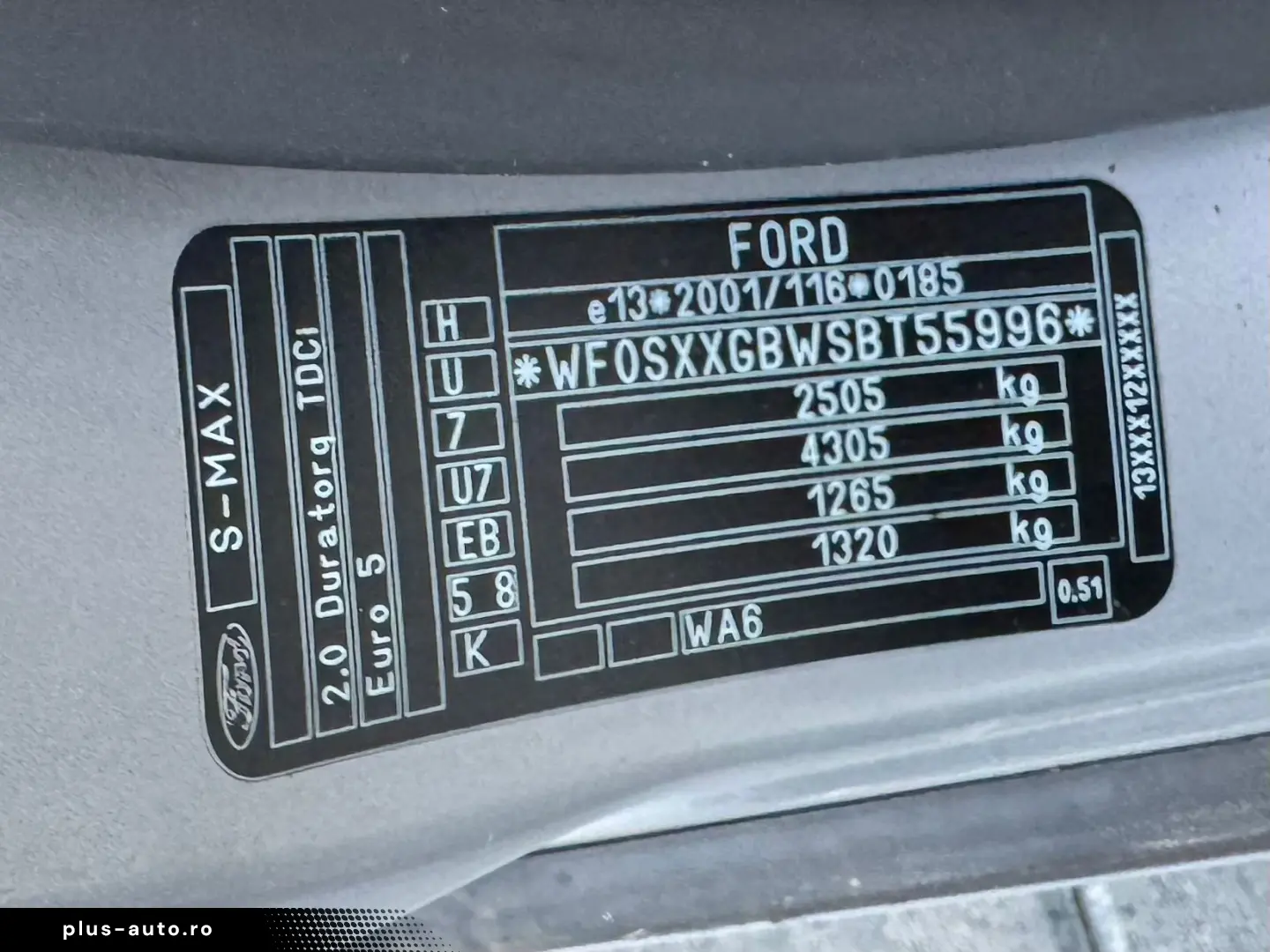 Ford S-MAX   Fab – 01.2012   2.0 Diesel 140CP  Euro 5