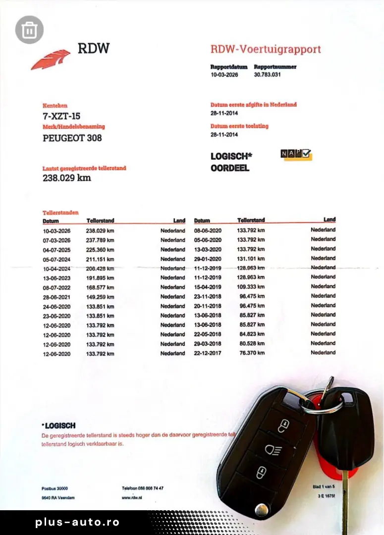 Peugeot 308 1.6 HDI 120 CP Euro 6   Garantie 12 Luni