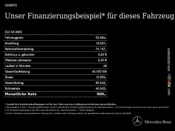 MERCEDES-BENZ GLE 63 AMG 4M  Pano Burm Distr LED Key AHK 360