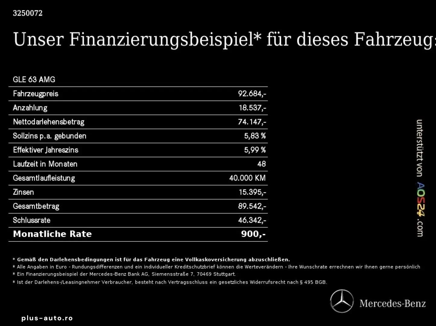 MERCEDES-BENZ GLE 63 AMG 4M  Pano Burm Distr LED Key AHK 360
