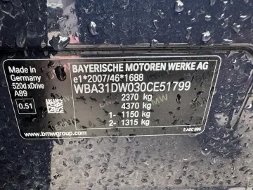 BMW 520 Diesel 2.0 2020 Automata