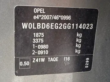 OPEL ASTRA K   Fab- 07.2016   1.6 DIESEL 136CP   EURO 6