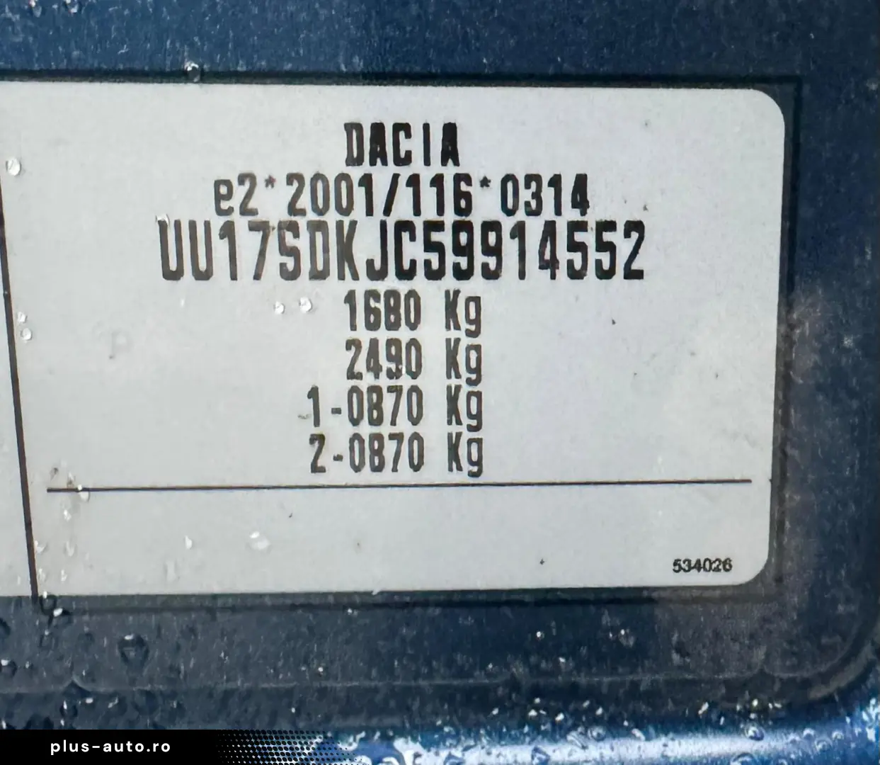 Dacia Logan MCV   1.5 DIESEL 90CP  FAB- 03.2018   EURO 6