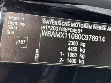 BMW 520 D F11   Fab-10-2012  2.0 Diesel 184 cp Euro 5