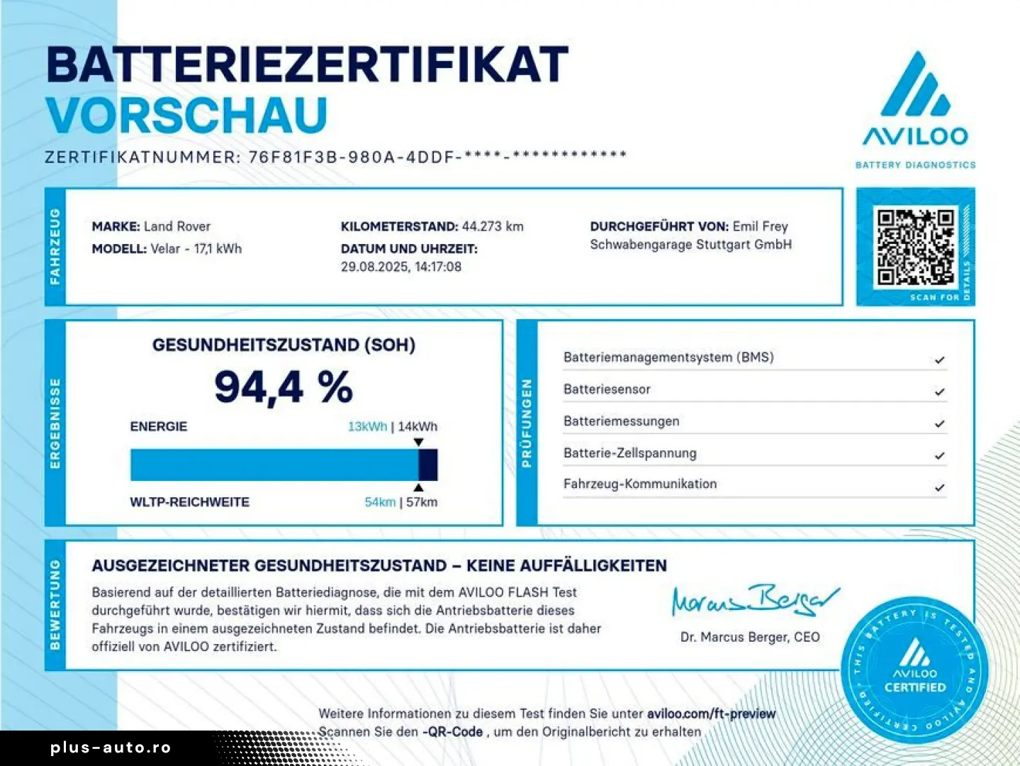 LAND ROVER Range Rover Velar P400e