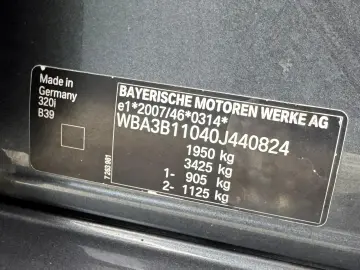 BMW 320i F30   Fab 03.2013  2.0 BENZINA 184CP   EURO 5