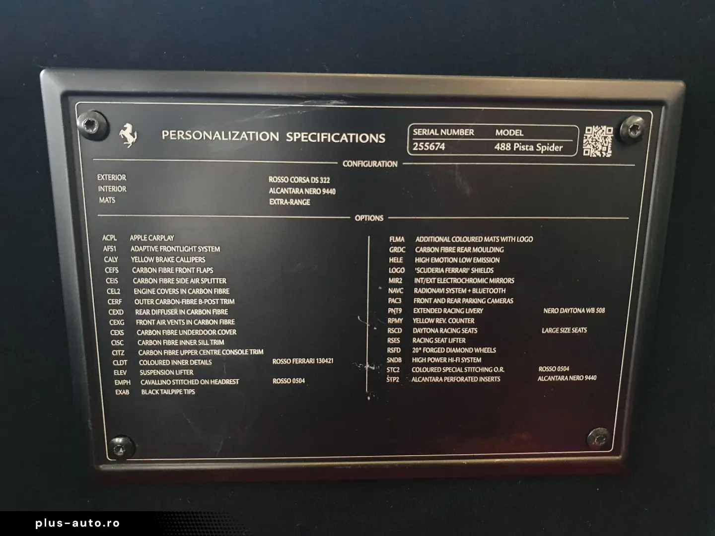 FERRARI 488 Pista Pista Spider  JbL  LIFT VOLL